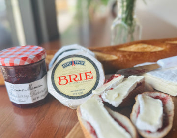 Brie, Baguette, Bonne Maman Preserves